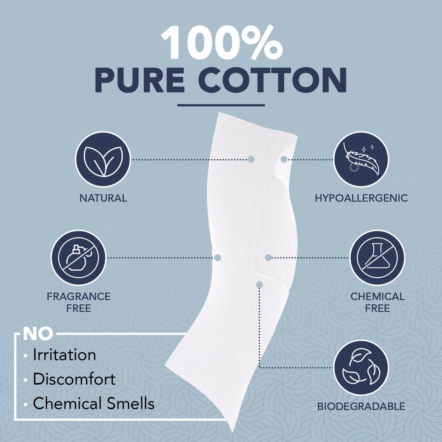 Biodegradable, Hypoallergenic Disposable Towels - 100% Pure Cotton for Face Wash and Makeup Removal (80 Count) - Image 3