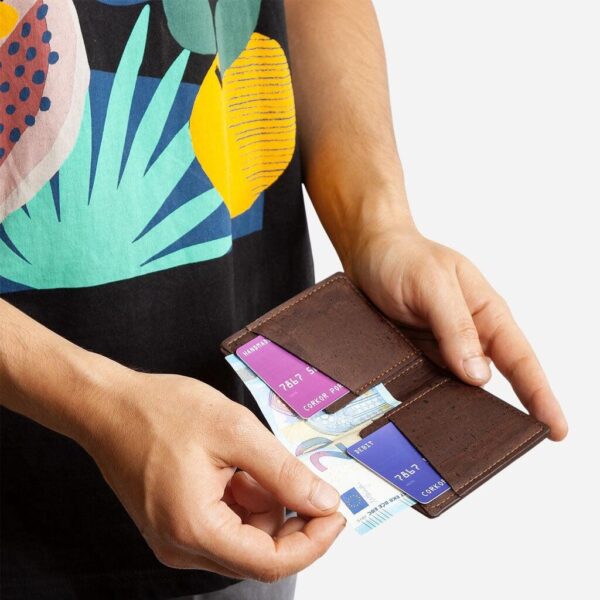 Slim Vegan Cork Leather Wallet - Image 5