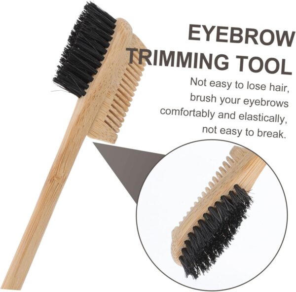Chic Bamboo Eyebrow Brush Lash and Brow Brush Double Heads Comb for Easy Styling - Image 3