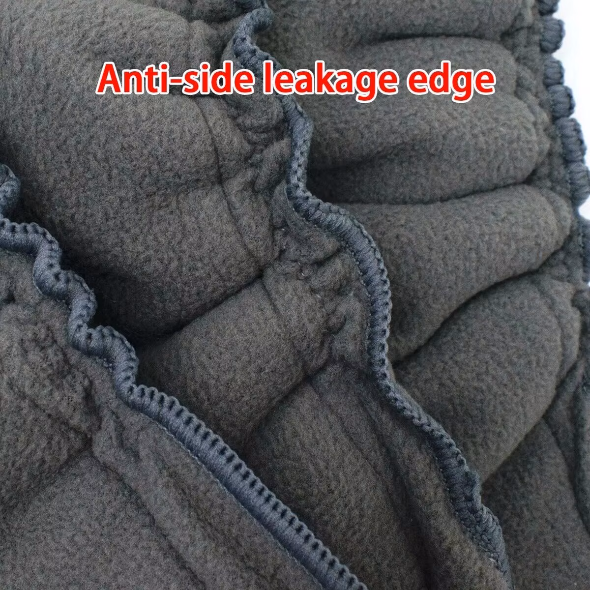 Charcoal Bamboo Double Gussets Inserts 35*13.5Cm 5Layers Bamboo Charcoal Microfiber Fabric Diaper Liner Use with Baby Nappy - Image 3