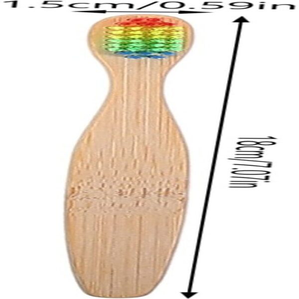 Bamboo Wood Toothbrush Set 6 Toothbrushes Soft Bristles Family Pack - Image 2