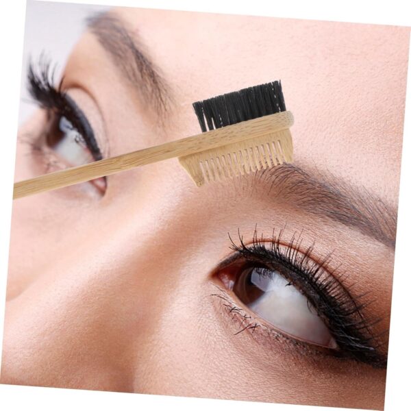 Chic Bamboo Eyebrow Brush Lash and Brow Brush Double Heads Comb for Easy Styling - Image 8