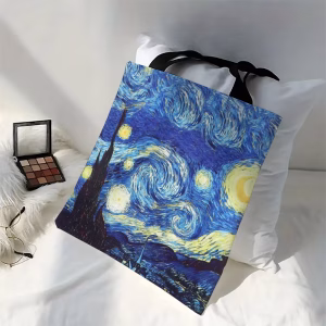 Van Gogh Starry Night Canvas Tote Bag